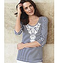 Gray & Osbourn Stripe Crochet Top