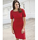Bernshaw Red Ribbed Dress