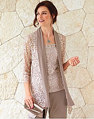 Frank Lyman Long Line Lace Cardigan