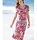 Pomodoro Floral Print Short Sleeve Dress