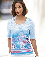Basler Sea Life Print Top