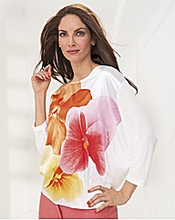 Olsen Large Floral Bat Wing Top