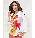 Olsen Large Floral Bat Wing Top