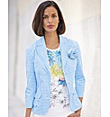 Frank Walder Gingham Button Blazer