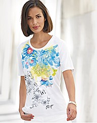 Frank Walder Floral Print Jersey Top