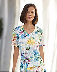 Frank Walder Floral Print Jersey Top