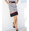 Frank Walder Woven Straight Print Skirt
