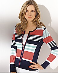 Betty Barclay Multi Stripe Zip Jumper