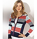Betty Barclay Multi Stripe Zip Jumper