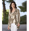 Chesca Jersey Ripple Pleat Cardigan