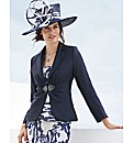 Gina Bacconi Graphic Print Silk Neck Top