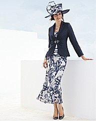Gina Bacconi Graphic Silk Chiffon Skirt