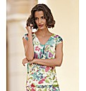 Pomodoro Floral Print Georgette Top