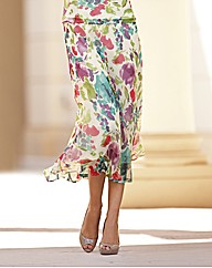 Pomodoro Floral Print Georgette Skirt