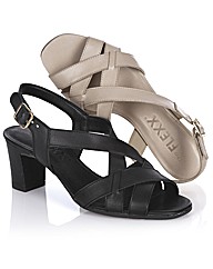 Riva Leather Front Sling Back Shoes