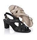 Riva Leather Front Sling Back Shoes