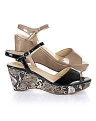 Gabor Patent Wedge Sandal
