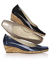 Van Dal Patent Leather Cork Wedge