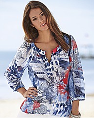 Lebek Printed Light Weight Smock Top