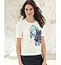 Gray & Osbourn Leaf Print Jersey Top