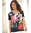 Passport Floral Print Short Sleeve Top