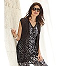 Gelco Sleeveless Bead Detail Cardigan