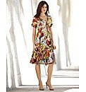 Gelco Tropical Print Chiffon Dress