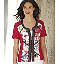 Gelco Print and Stud Zip Up Jacket