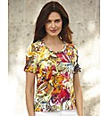 Gelco Tropical and Animal Jersey Top