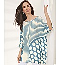 Sulu Contrast Stripe & Spot Silky Kaftan