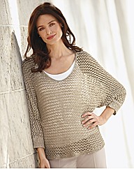 Passport Sequin Open Knit Jumper