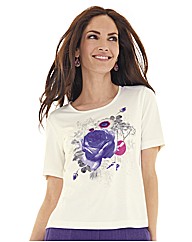 Eugen Klein Digital Rose Print Top