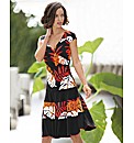 Frank Lyman Leaf Print Dress