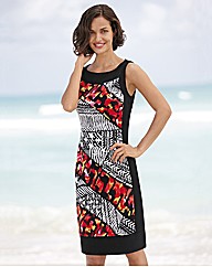 Joseph Ribkoff Jersey Print Flame Dress