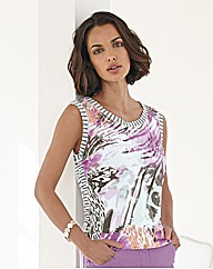 Gelco Print and Stripe Vest Top