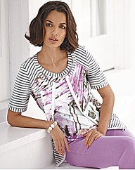 Gelco Print and Stud Jersey Cardigan