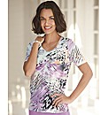 Gelco Abstract Print Short Sleeve Top