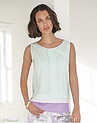 Gelco Pleated Front Sleeveless Top