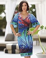 Frank Lyman Palm Print Jersey Dress