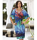 Frank Lyman Palm Print Jersey Dress