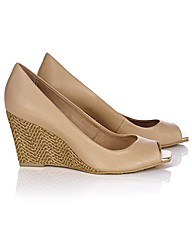 Capollini Open Toe Plain Wedge