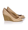 Capollini Open Toe Plain Wedge