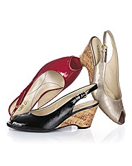 Van Dal Patent Leather Cork Wedge