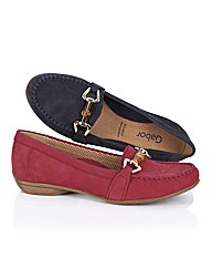 Gabor Suede Loafer With Metal Trim
