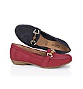 Gabor Suede Loafer With Metal Trim