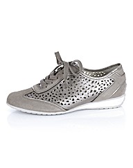 Gabor Metallic Cut Out Trainer