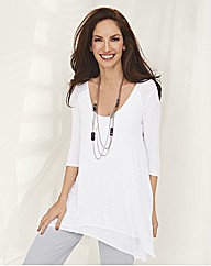 Ronen Chen Double Layer 3/4 Sleeve Top