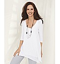 Ronen Chen Double Layer 3/4 Sleeve Top