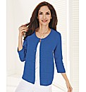 Rabe 3/4 Sleeved Crochet Knit Cardigan
