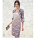 Mascara Printed Satin Dress and Bolero